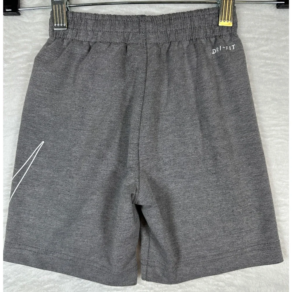 Nike Dri-FIT Shorts Toddler 4T Gray Heathered Swoosh Logo Athletic